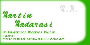 martin madarasi business card